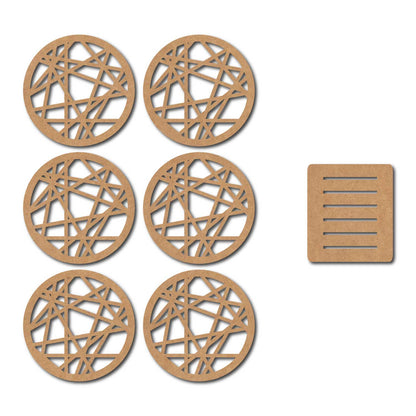 Round Coaster MDF Design 9