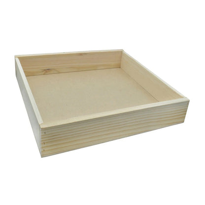 Pinewood Square Wooden Tray Without Handles