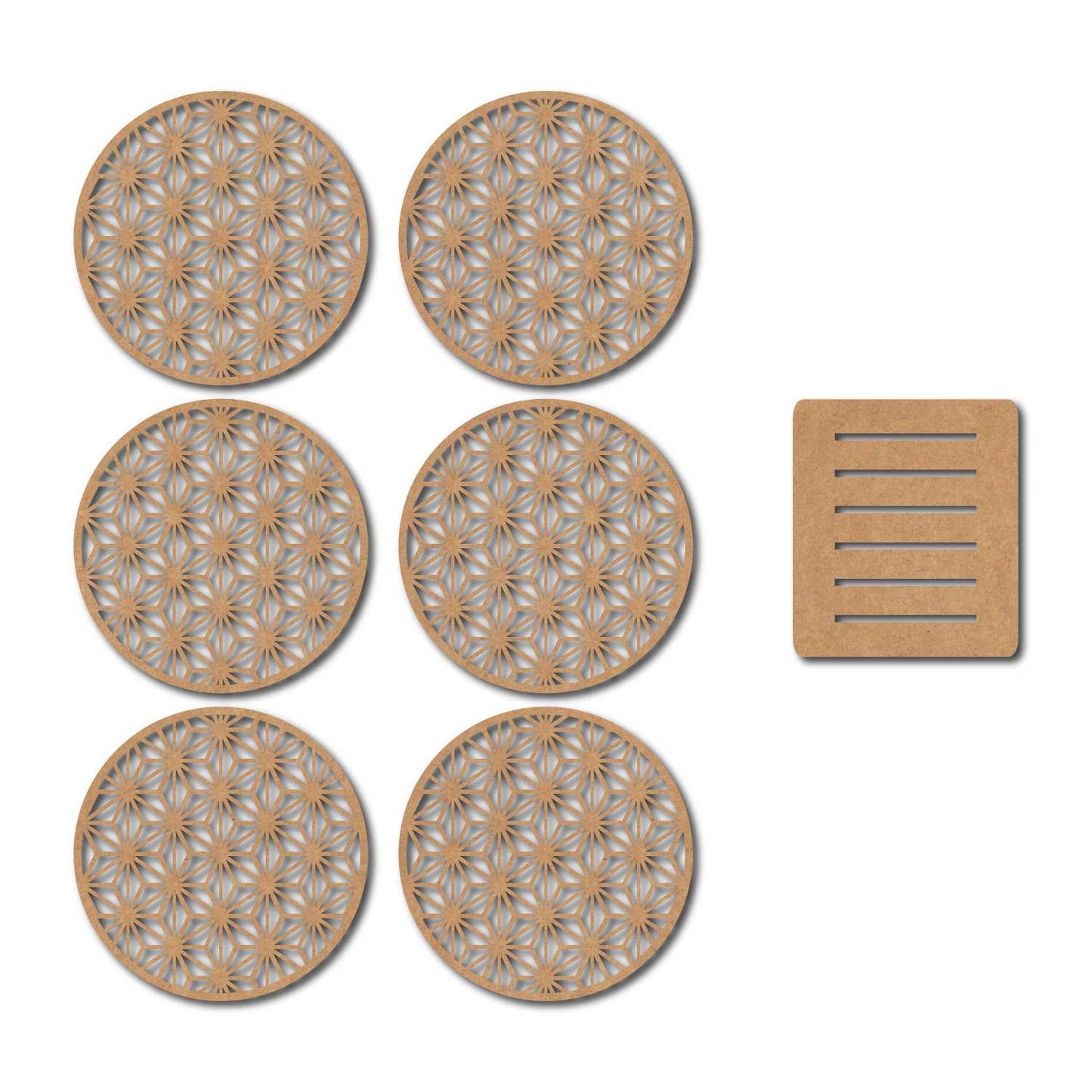 Round Coaster MDF Design 3