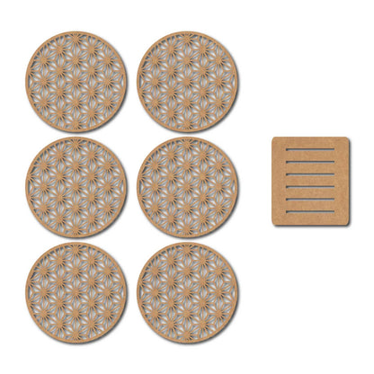 Round Coaster MDF Design 3