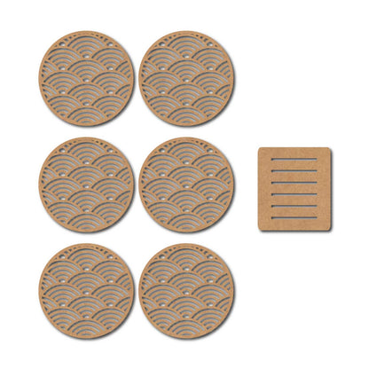 Round Coaster MDF Design 21