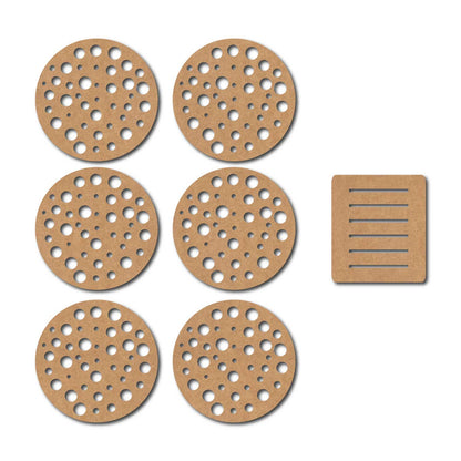 Round Coaster MDF Design 15