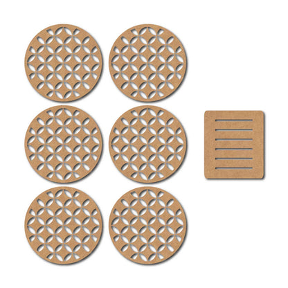 Round Coaster MDF Design 4