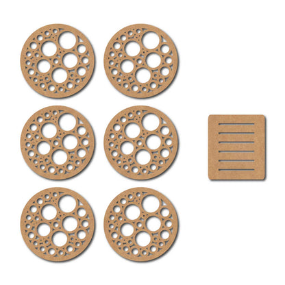 Round Coaster MDF Design 6