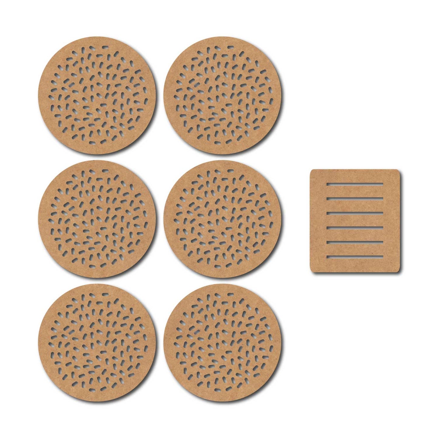 Round Coaster MDF Design 16