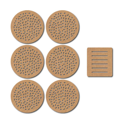 Round Coaster MDF Design 16