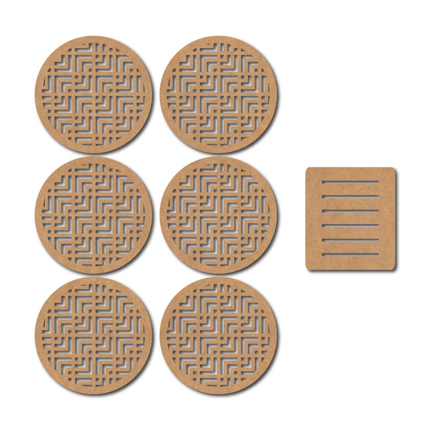 Round Coaster MDF Design 17