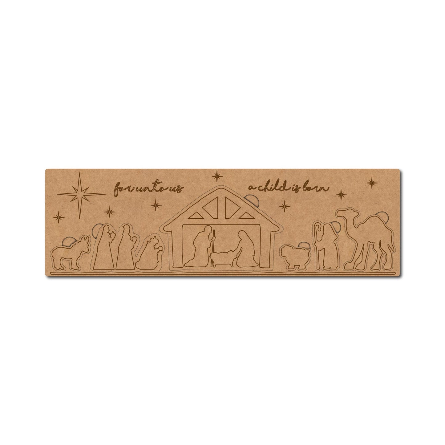 Nativity Puzzle Pre Marked MDF Design 1