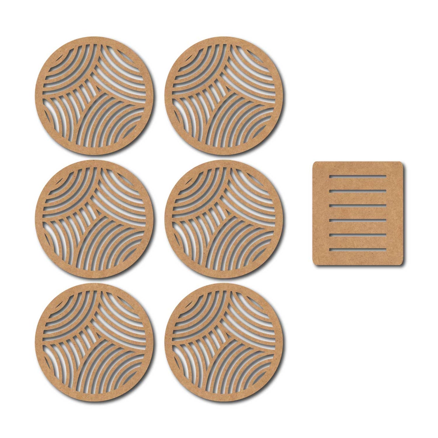 Round Coaster MDF Design 14