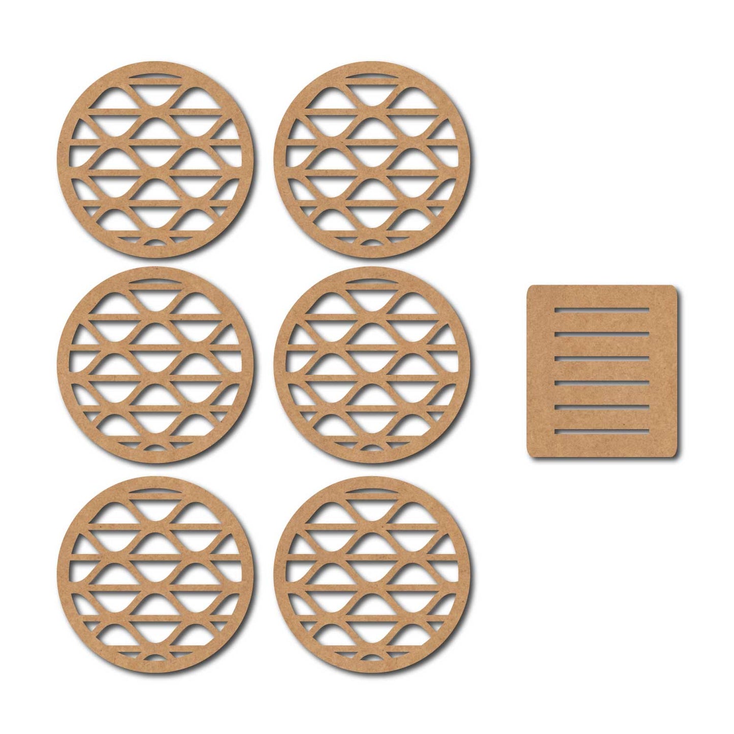 Round Coaster MDF Design 10