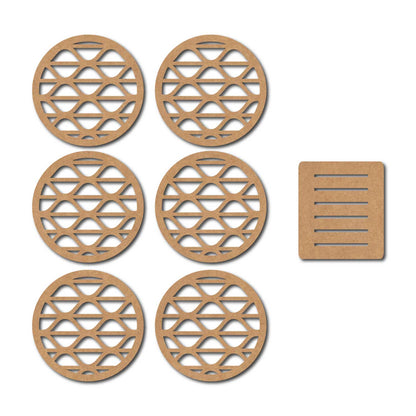 Round Coaster MDF Design 10