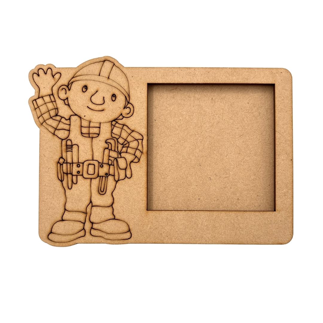 Bob The Builder Three Layered Photo Frame MDF Design 1