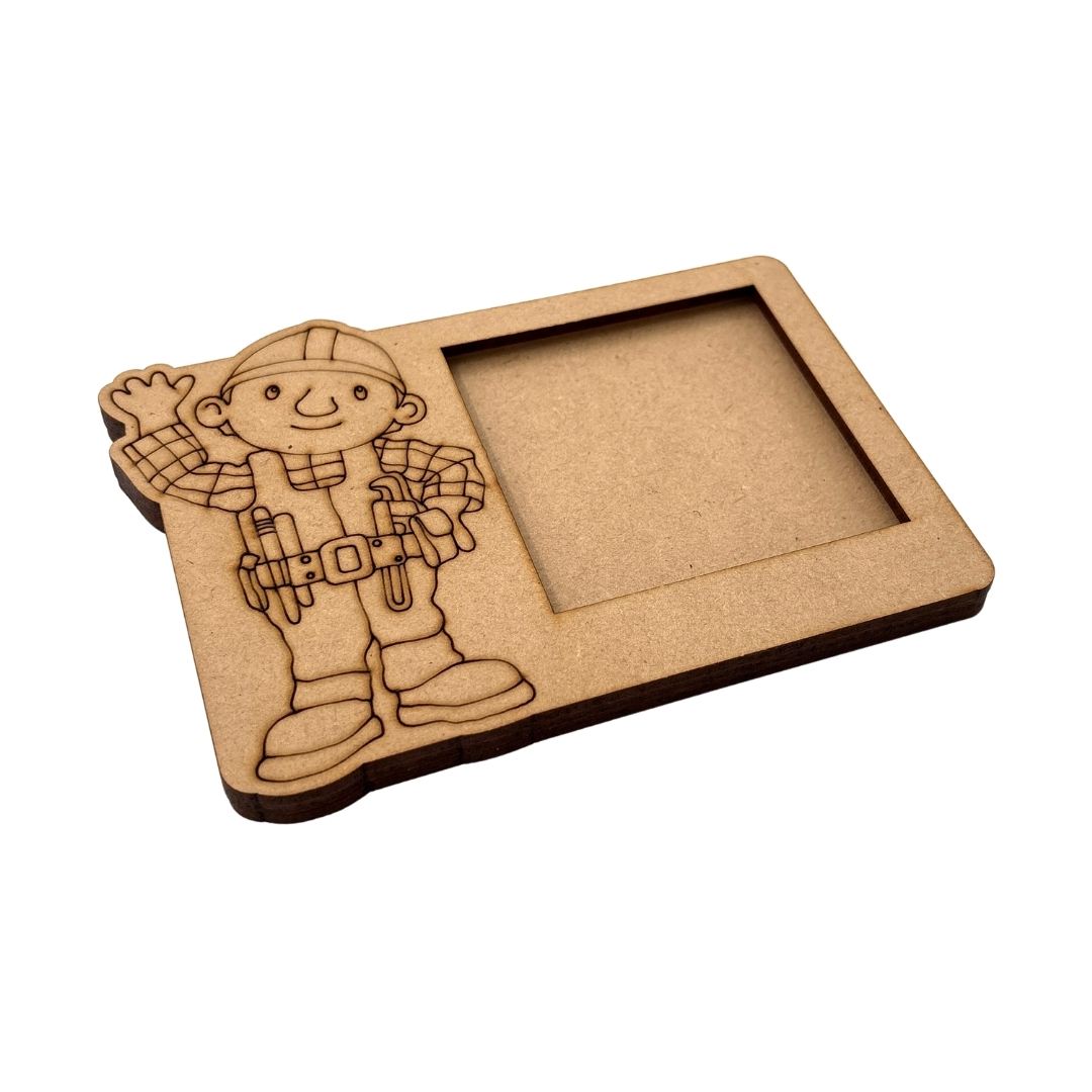 Bob The Builder Three Layered Photo Frame MDF Design 1
