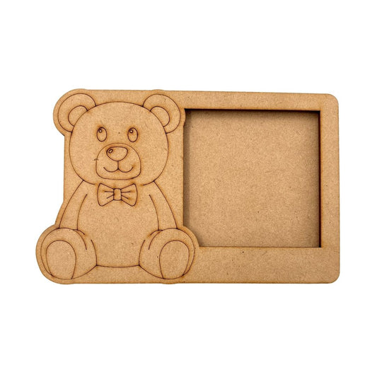 Teddy Bear Three Layered Photo Frame MDF Design 1
