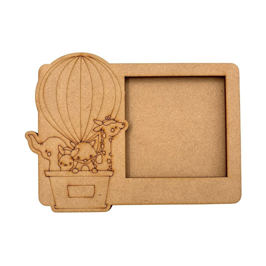 Animals Hot Air Balloon Three Layered Photo Frame MDF Design 1
