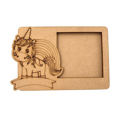 Unicorn Three Layered Photo Frame MDF Design 3