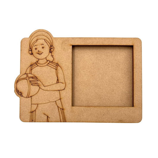 Basketball Player Three Layered Photo Frame MDF Design 1