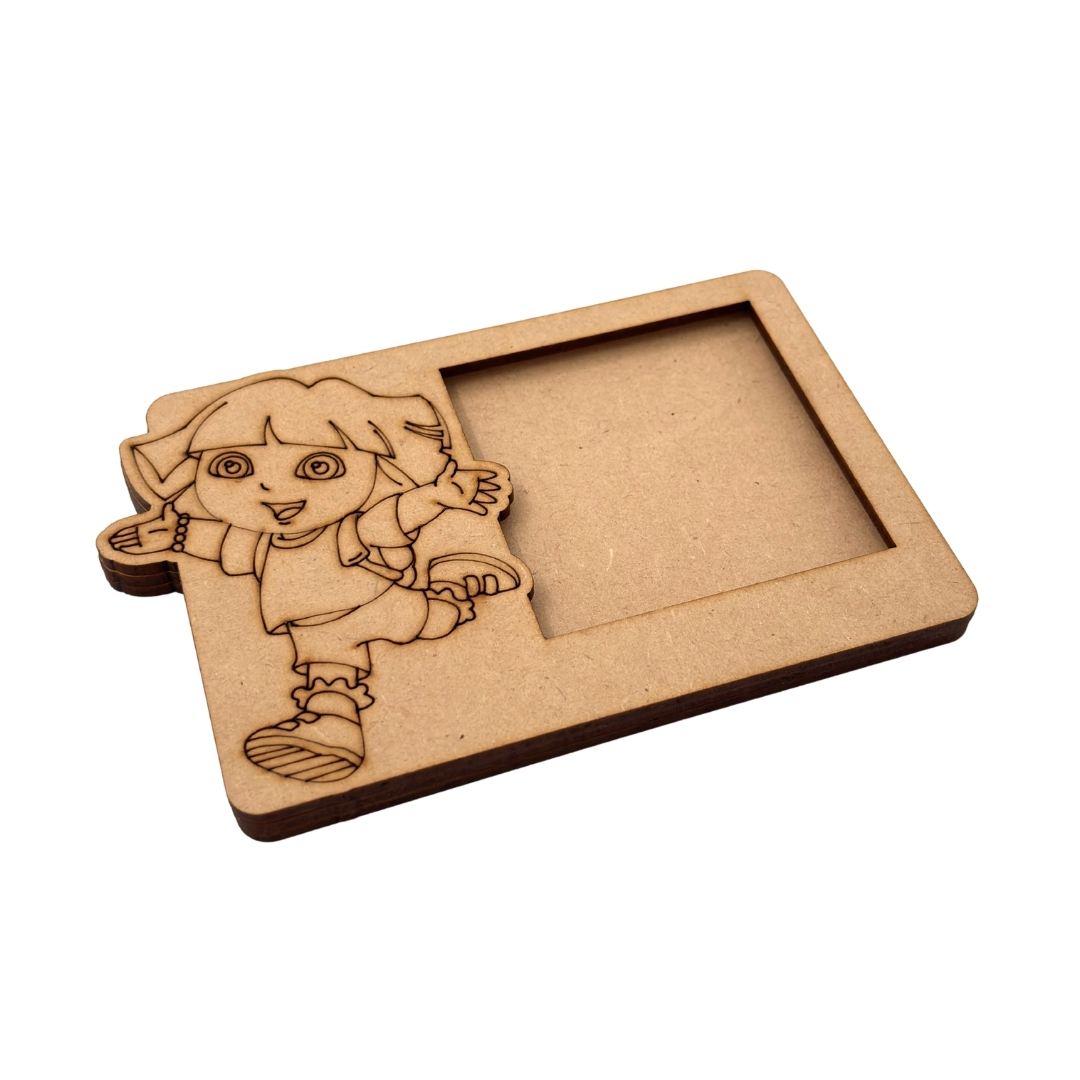 Dora The Explorer Three Layered Photo Frame MDF Design 1