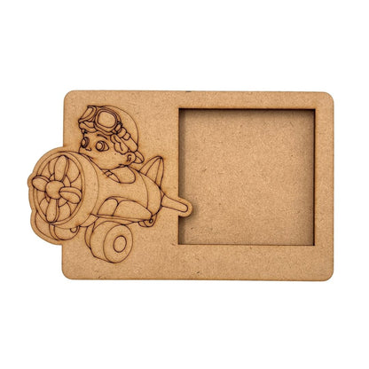 Boy In Aeroplane Three Layered Photo Frame MDF Design 1