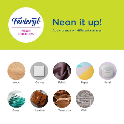Fevicryl Neon Acrylic Colours Kit 4 X 15ml