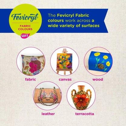 Fevicryl Fabric Colours Sunflower Kit Soft 10 Shades X 20ml