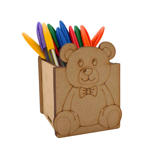 Teddy Bear Pen Stand MDF Design 1