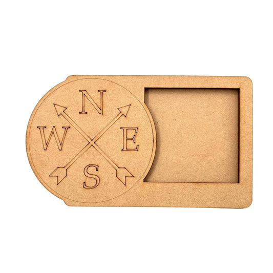Compass Three Layered Photo Frame MDF Design 1