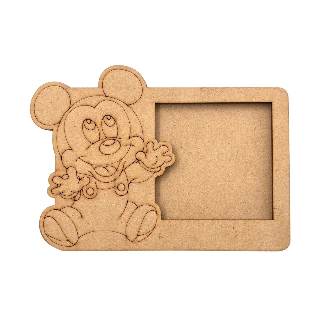 Mickey Mouse Three Layered Photo Frame MDF Design 3