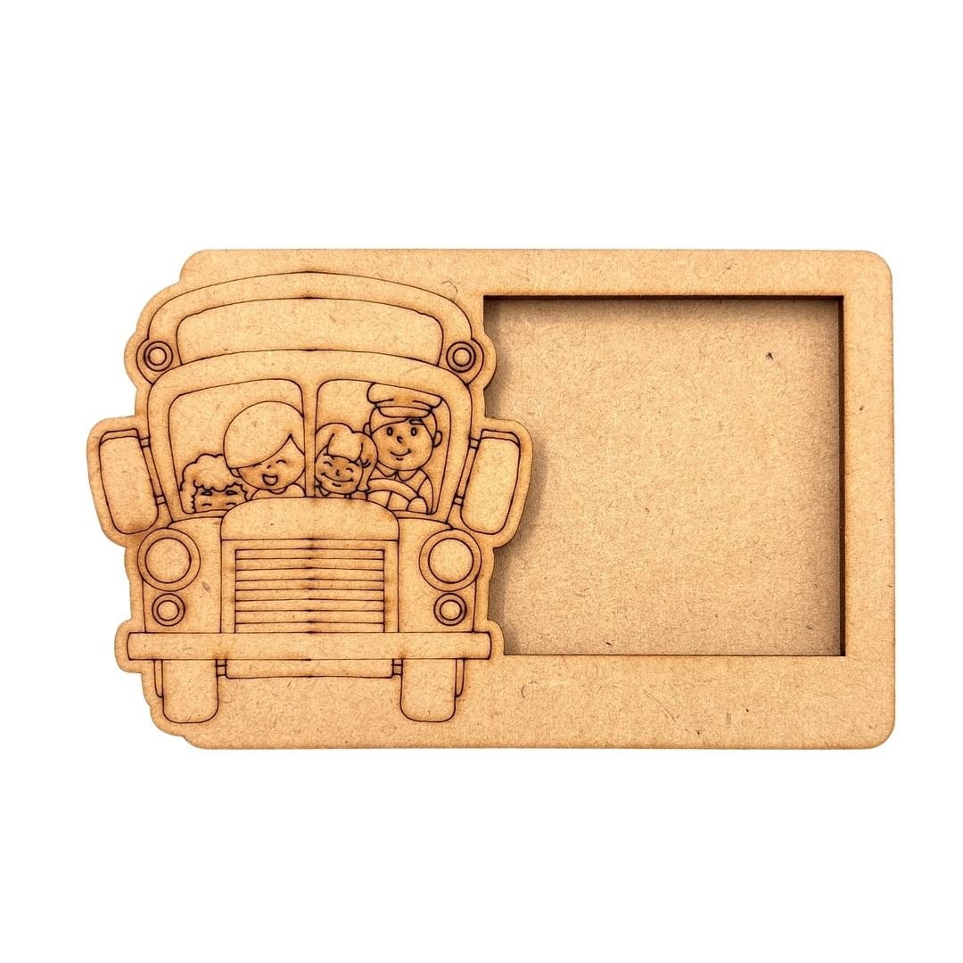 Bus Three Layered Photo Frame MDF Design 1