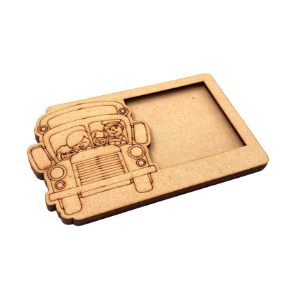 Bus Three Layered Photo Frame MDF Design 1