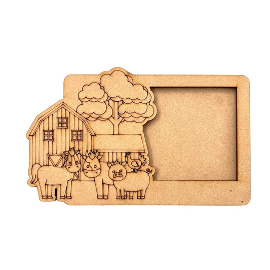 Animal Barn Three Layered Photo Frame MDF Design 1