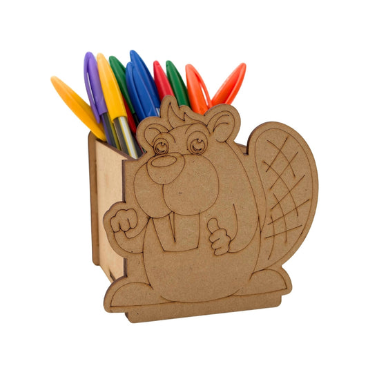 Beaver Pen Stand MDF Design 1