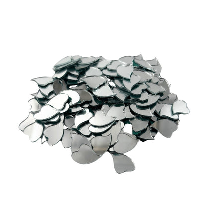 Leaf Shape Silver Glass Mirror For Lippan Art