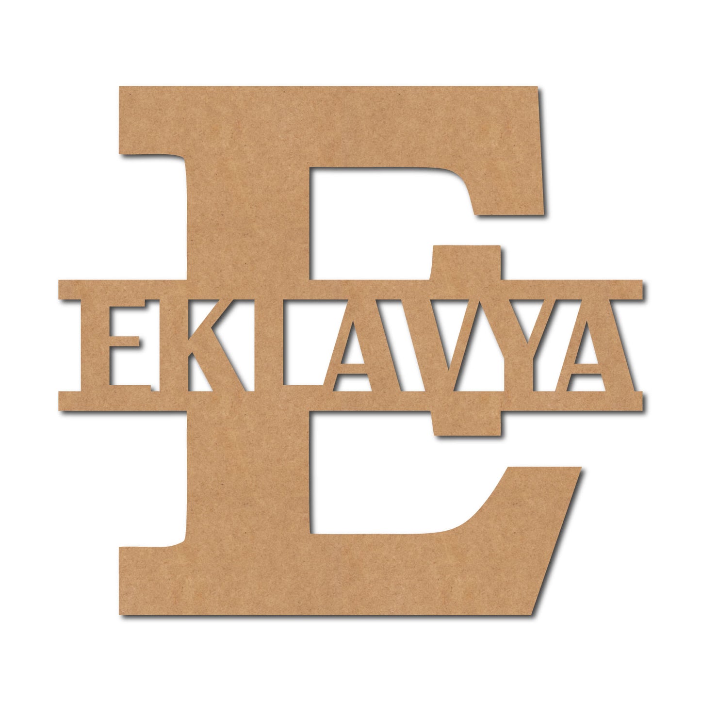 Alphabet Monogram Nameplate MDF Design 3