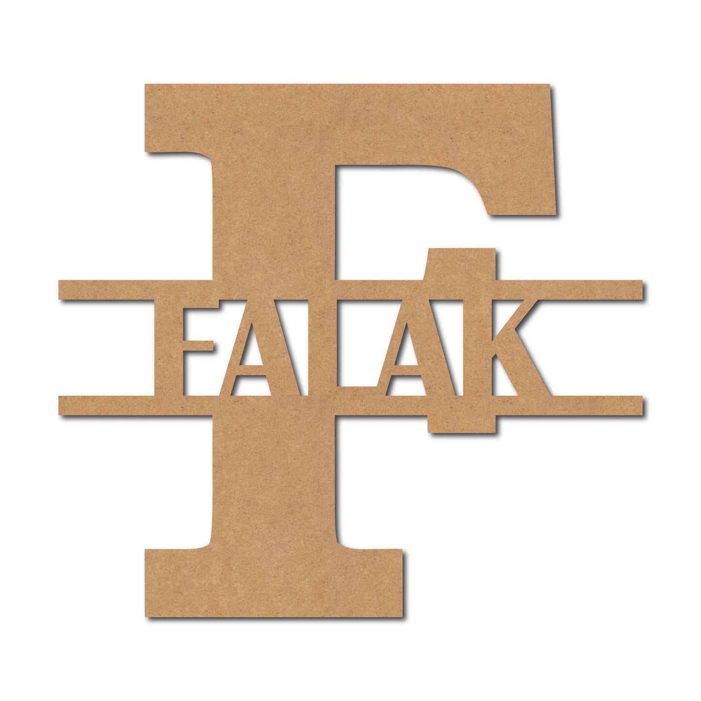 Alphabet Monogram Nameplate MDF Design 3