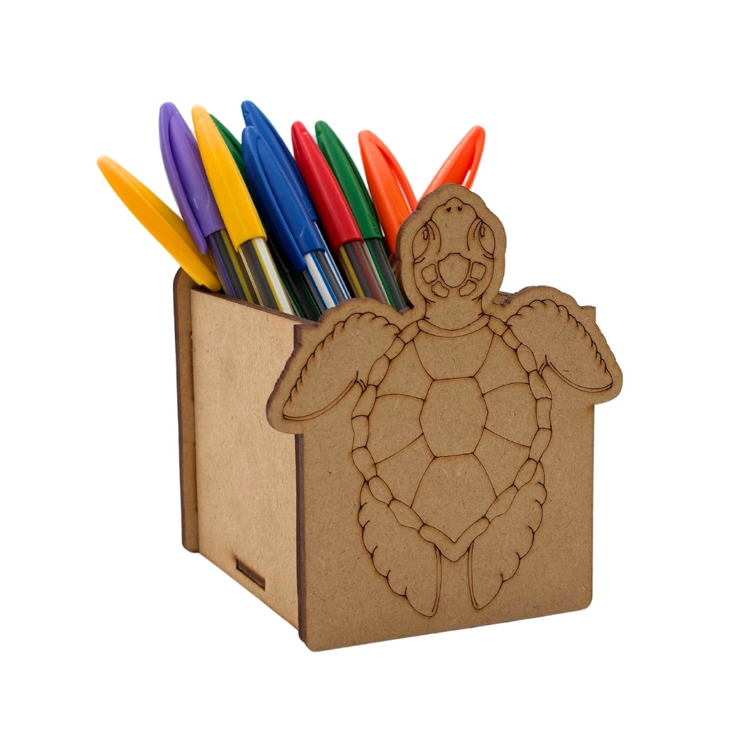 Turtle Pen Stand MDF Design 1