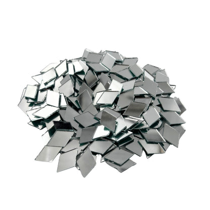 Diamond Shape Silver Glass Mirror For Lippan Art