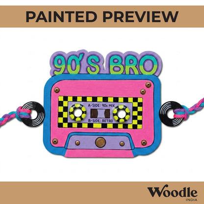 90's Bro Rakhi Pre Marked MDF Design 1