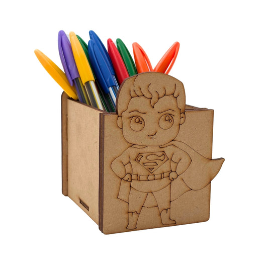 Superman Pen Stand MDF Design 1