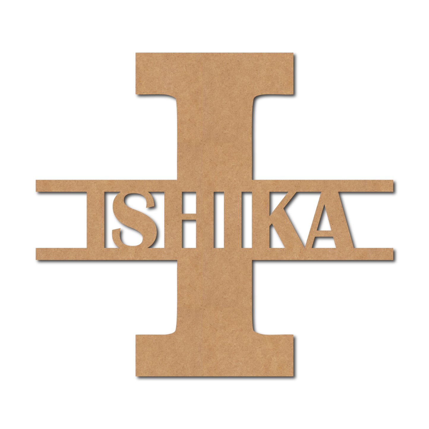 Alphabet Monogram Nameplate MDF Design 3