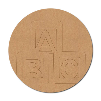 ABC Pre Marked Round MDF Design 1