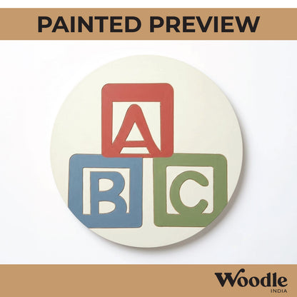 ABC Pre Marked Round MDF Design 1