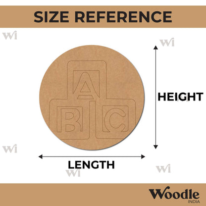 ABC Pre Marked Round MDF Design 1