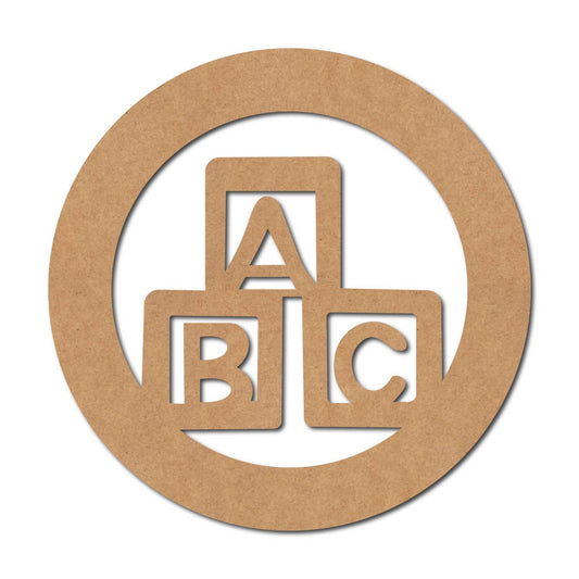 ABC Round Cutout MDF Design 1