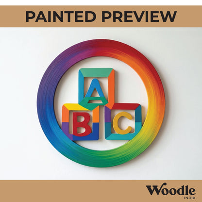 ABC Round Cutout MDF Design 1