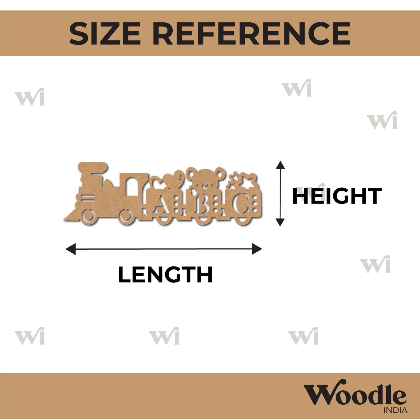 ABC Train Cutout MDF Design 1