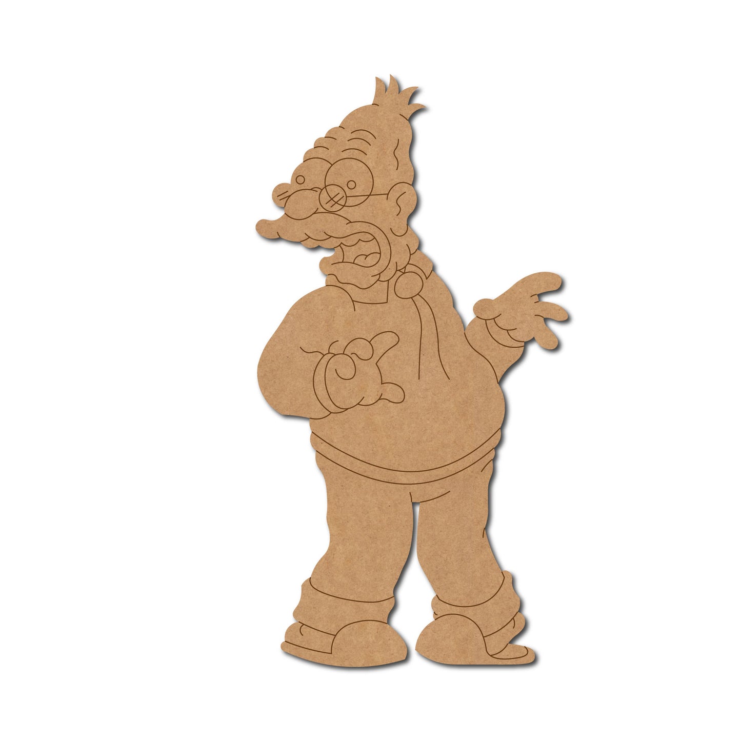 Abraham The Simpsons Cartoon Pre Marked MDF Design 1