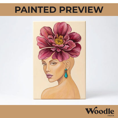 Abstract Woman Pre Marked Base MDF Design 1