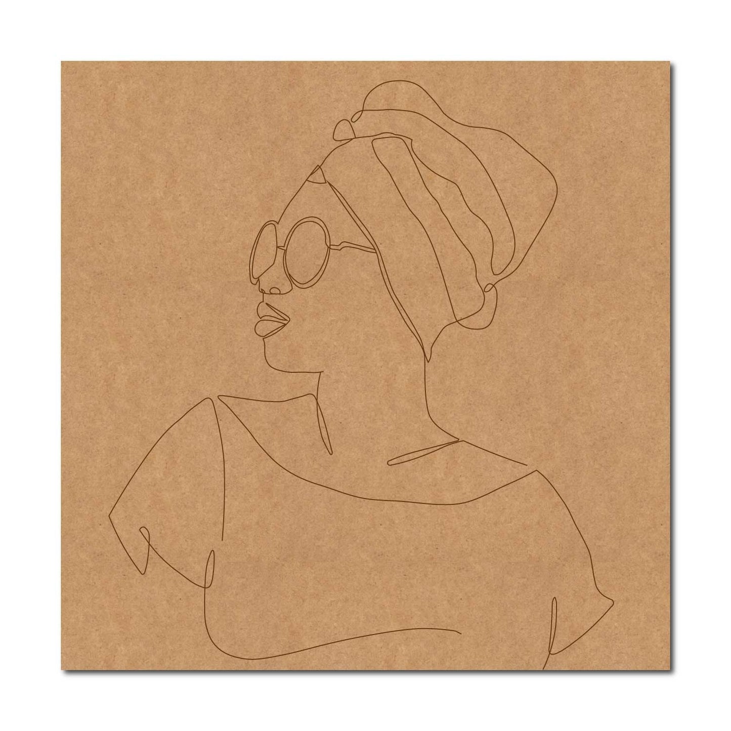 Abstract Woman Pre Marked Base MDF Design 2