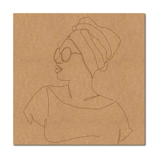 Abstract Woman Pre Marked Base MDF Design 2